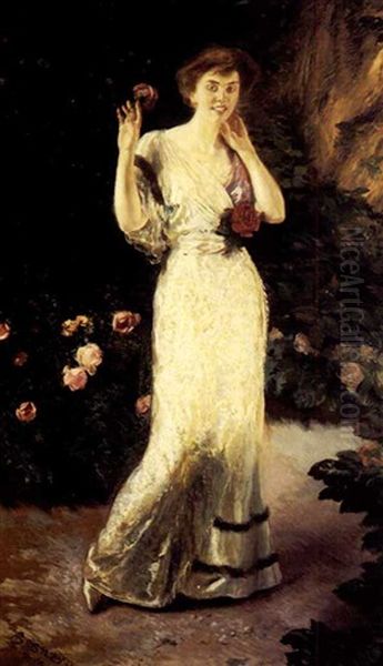 Portrait Of Marion Gailey Stephens Oil Painting by Albert Besnard