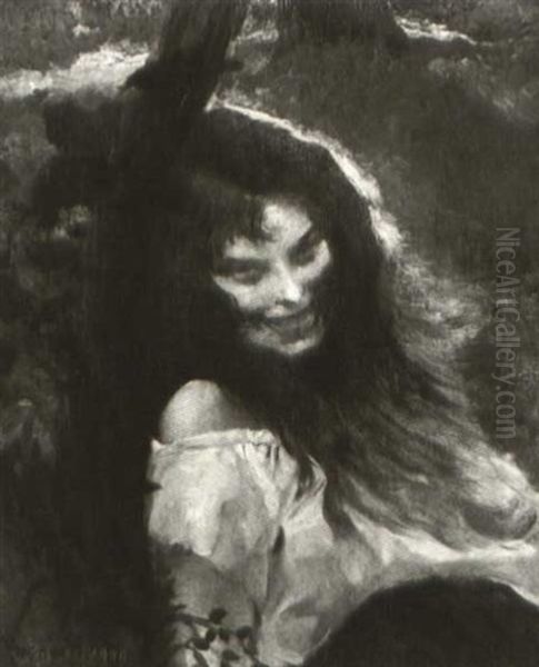 Sourire Mutin Oil Painting by Albert Besnard