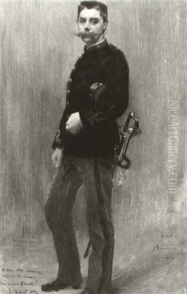 Portrait Of An Officer Oil Painting by Albert Besnard