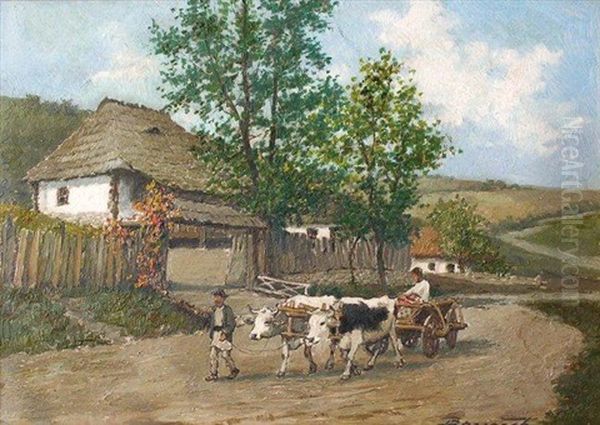 La Campagne Roumaine Oil Painting by Ludovic Bessarab