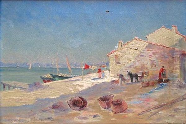 Martigues Oil Painting by Cyrille Besset