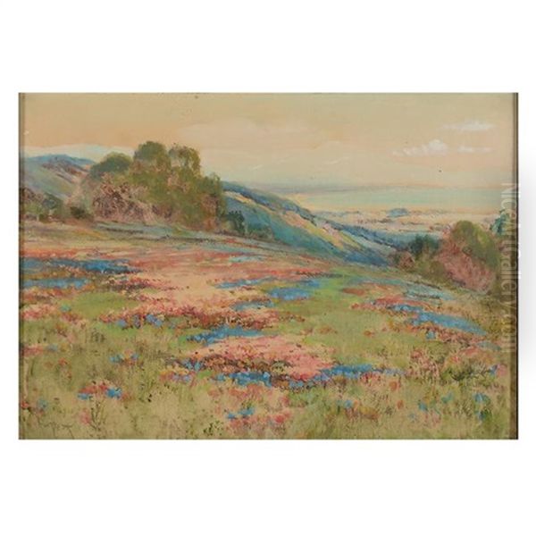 Field Of Flowers Oil Painting by Arthur William Best