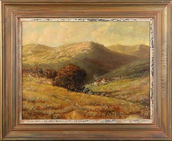 Golden Hills Oil Painting by Arthur William Best