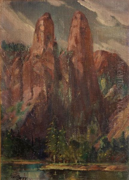 Cathedral Spires Oil Painting by Arthur William Best