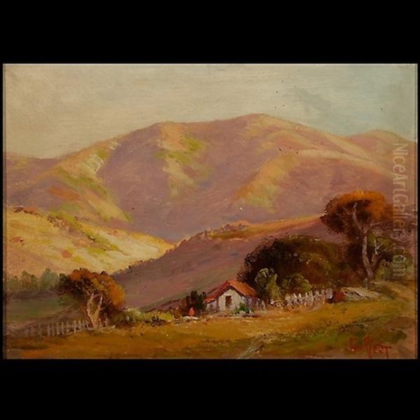 Berkley Hills Oil Painting by Arthur William Best