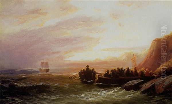 The Discovery Of San Francisco By Sir Francis Drake Oil Painting by Arthur William Best