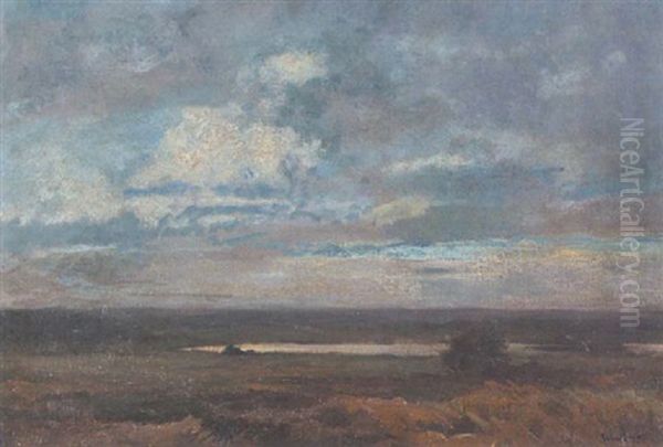 Weite Landschaft Mit Einem Teich Oil Painting by Hans Best