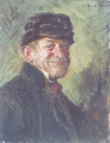 Brustportrat Eines Mannes Mit Schwarzer Kappe Oil Painting by Hans Best