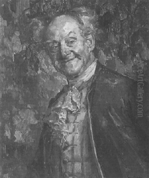 Alter Herr Mit Weisem Hemd Oil Painting by Hans Best