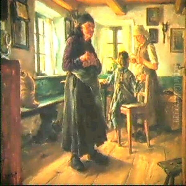 Die Traurige Nachricht Oil Painting by Hans Best