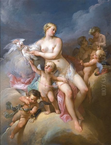 Venus Victorieuse Oil Painting by Pierre Jacques Bethon