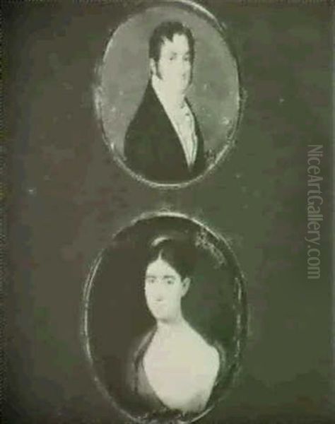 Portraits Du Comte Et De La Comtesse Sebelloni Oil Painting by Gaspare Betoldi