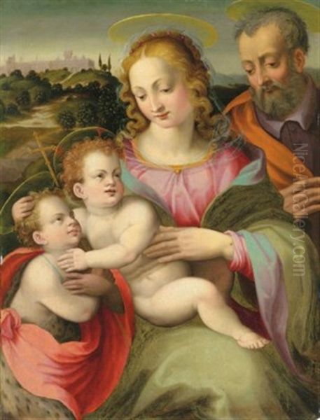 The Holy Family With The Infant Saint John The Baptist Oil Painting by Niccolo Betti