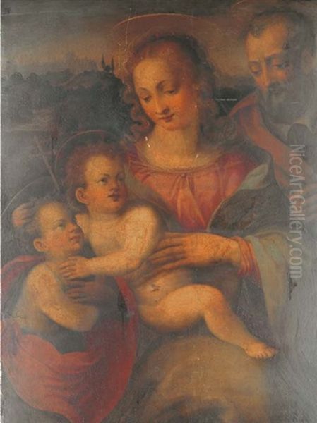 The Holy Family With The Infant Saint John The Baptist Oil Painting by Niccolo Betti