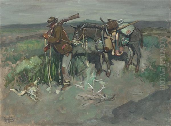 Prospector Oil Painting by Harold Harrington Betts