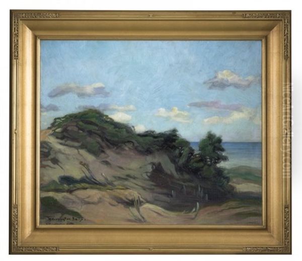 Coastal With Grass-covered Hill Oil Painting by Harold Harrington Betts