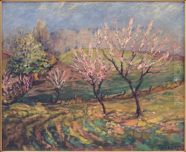 Spring Landscape Oil Painting by Harold Harrington Betts