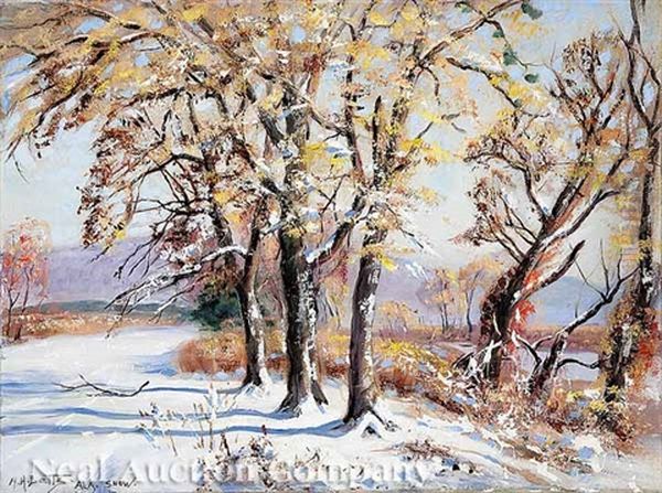 Alabama Snow Oil Painting by Harold Harrington Betts