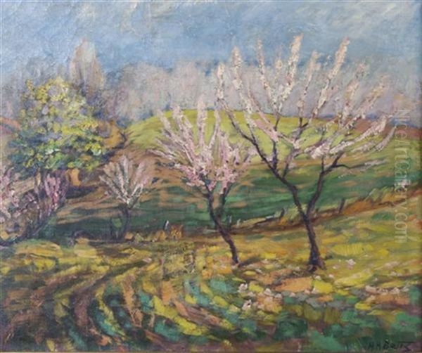 Spring Landscape Oil Painting by Harold Harrington Betts