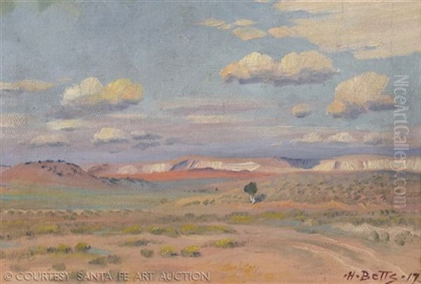 Untitled (landscape With Mesas) Oil Painting by Harold Harrington Betts