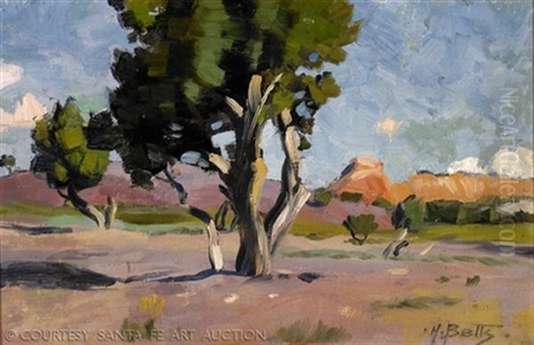 Untitled (landscape With Trees) Oil Painting by Harold Harrington Betts