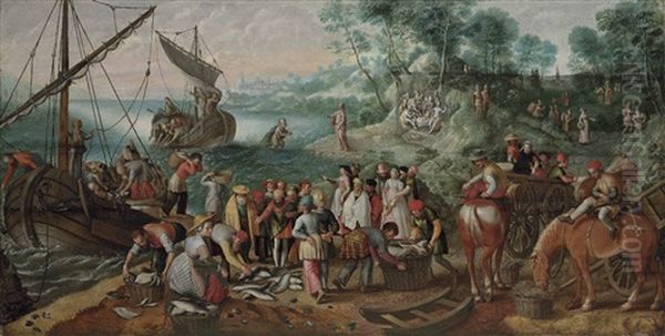 The Miraculous Draught Of Fishes by Joachim Beuckelaer