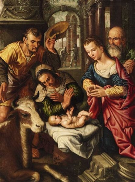 Nativity Oil Painting by Joachim Beuckelaer