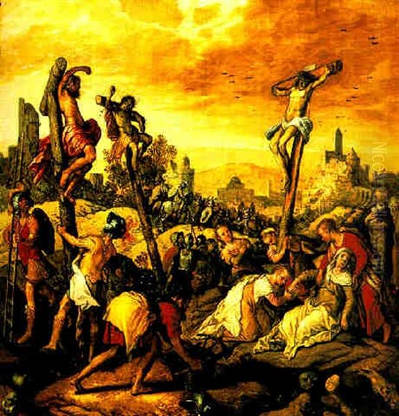 Golgotha Oil Painting by Joachim Beuckelaer