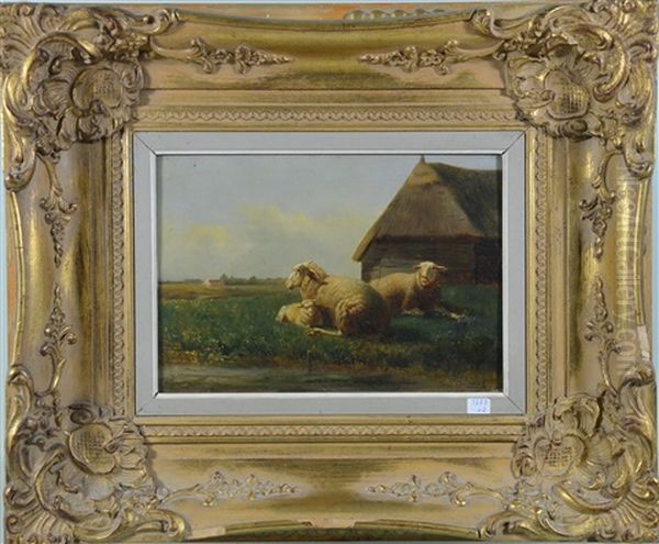 Moutons Oil Painting by Frans De Beul