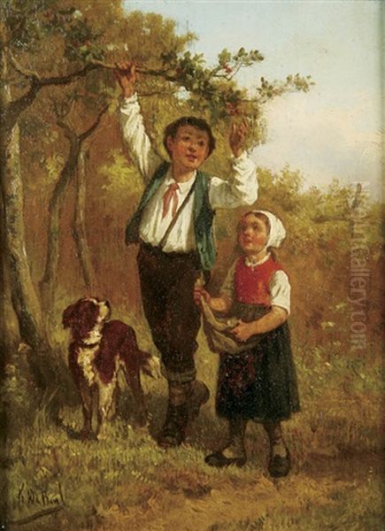 Picking Cherries (+ Leap Frog; Pair) by Frans De Beul