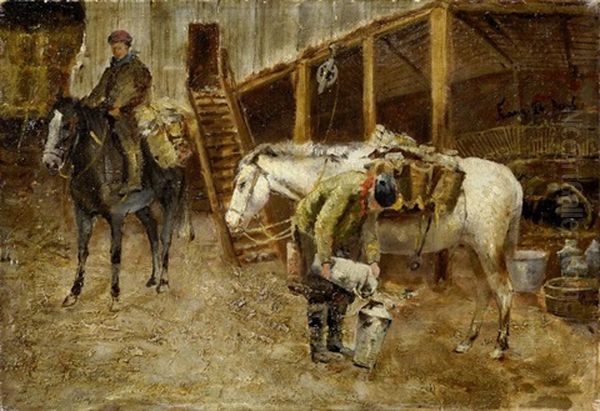 Les Laitiers Oil Painting by Franz De Beul