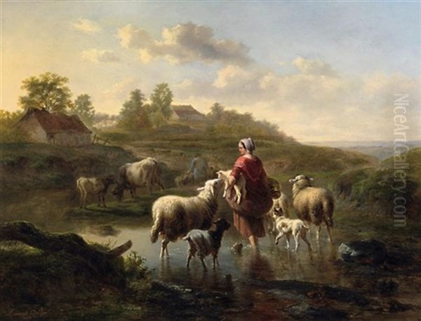 Retour A La Ferme Oil Painting by Laurent De Beul