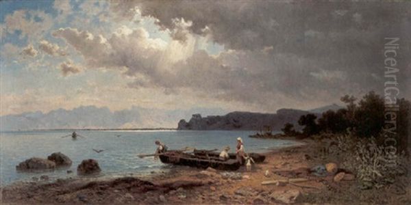 Strand Bei Duino Oil Painting by Wilhelm Beurlin