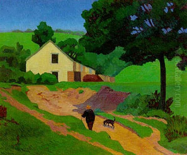 An Outhouse, Devon Oil Painting by Robert Polhill Bevan