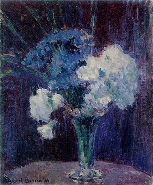 Vase Of Flowers Oil Painting by Robert Polhill Bevan