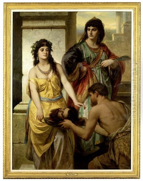 Salome Mit Dem Haupt Des Johannes Oil Painting by Clemens Bewer