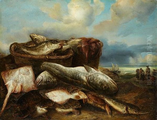 Un Retour De Peche Oil Painting by Abraham van Beyeren