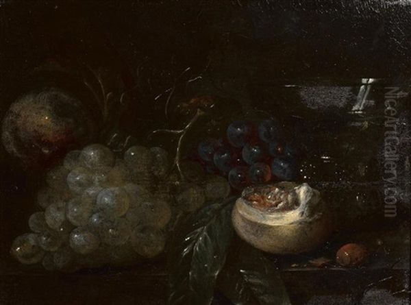 Nature Morte Aux Raisins Et Noisettes Oil Painting by Abraham van Beyeren