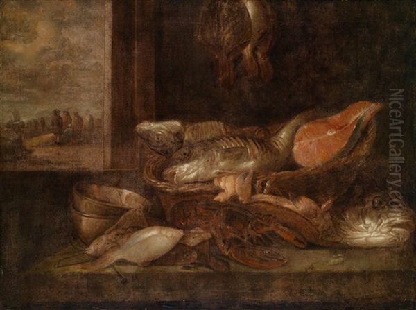 Fischstillleben Oil Painting by Abraham van Beyeren