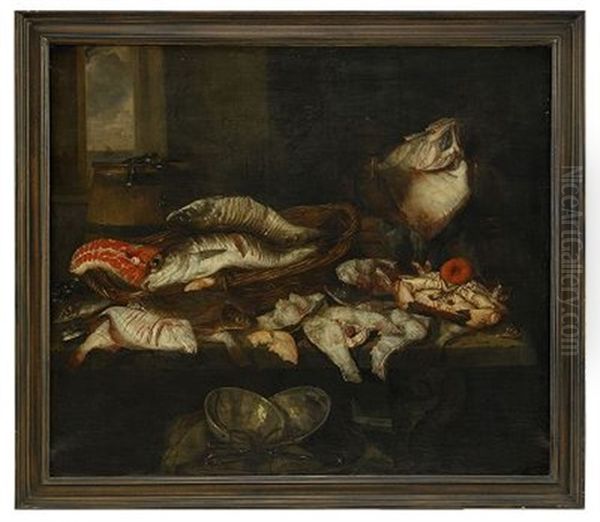 Stilleben Med Fiskar Oil Painting by Abraham van Beyeren