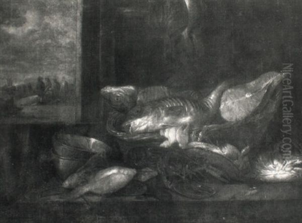 Stilleben Von Fischen Oil Painting by Abraham van Beyeren