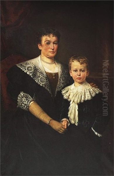 Hofisches Familienportrat Oil Painting by Robert Julius Beyschlag