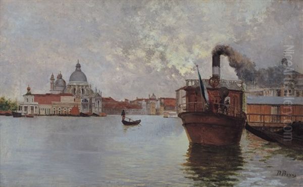 Venezia, Bacino E Pontile S. Marco Oil Painting by Bartolomeo Bezzi