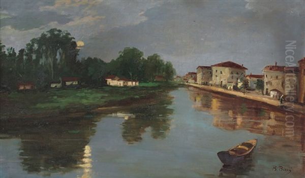 Paesaggio Sul Lago Oil Painting by Bartolomeo Bezzi