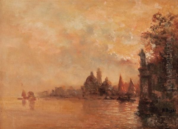 Impression Von Venedig Im Abendlicht, Mit Blick Auf San Giorgio Maggiore Oil Painting by Bartolomeo Bezzi