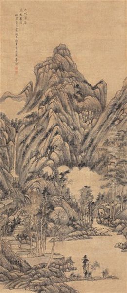 Landscape (after Wang Yuanqi) by  Bi Han