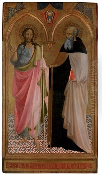 Saint John The Baptist And Saint Anthony Abbot Oil Painting by Battista Di Biagio Sanguigni