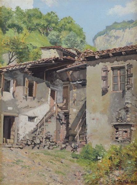 Baite Nella Val Canonica Oil Painting by Arturo Bianchi