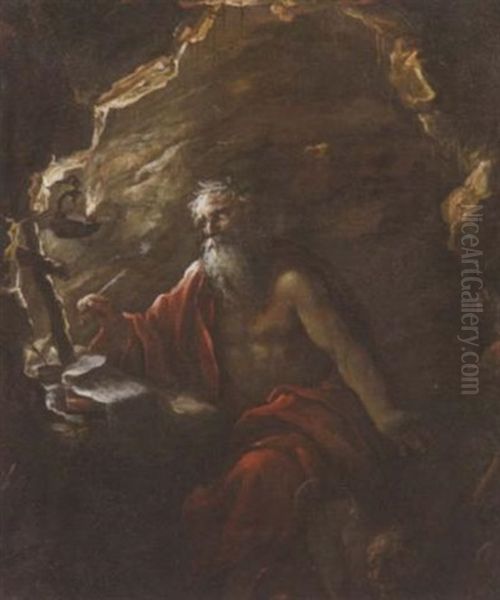 Der Hl. Hieronymus In Der Grotte Oil Painting by Isidoro Bianchi