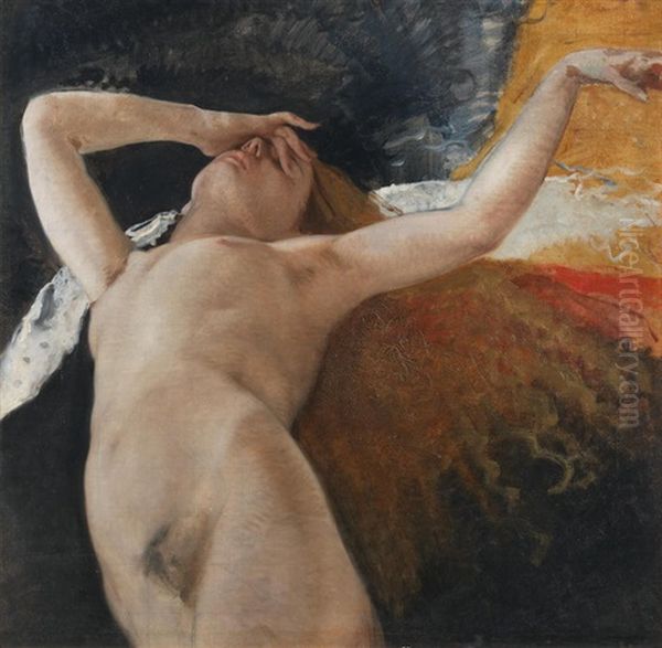 Nude Oil Painting by Mose di Giosue Bianchi